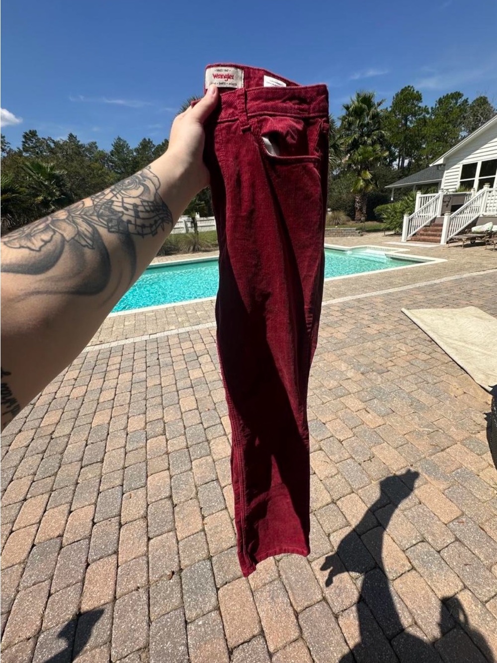 Wrangler Women's Burgundy Corduroy Jeans